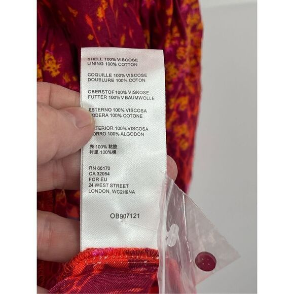 Free People Ruby Red Rare Feeling Tied Waist Flare Maxi Dress Size XS NWT - Picture 7 of 10